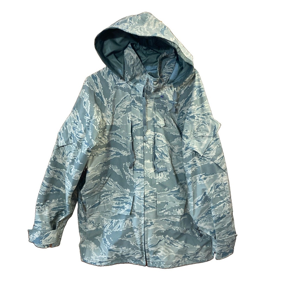 USAF All Purpose Environmental Camouflage Gore-Tex parka Sz M Short Green Nylon